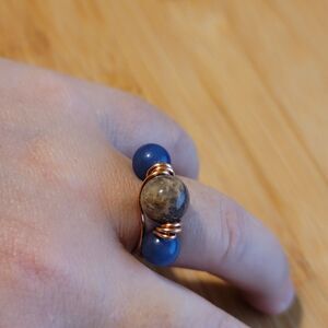 Handmade Sunstone Aventurine Copper Ring